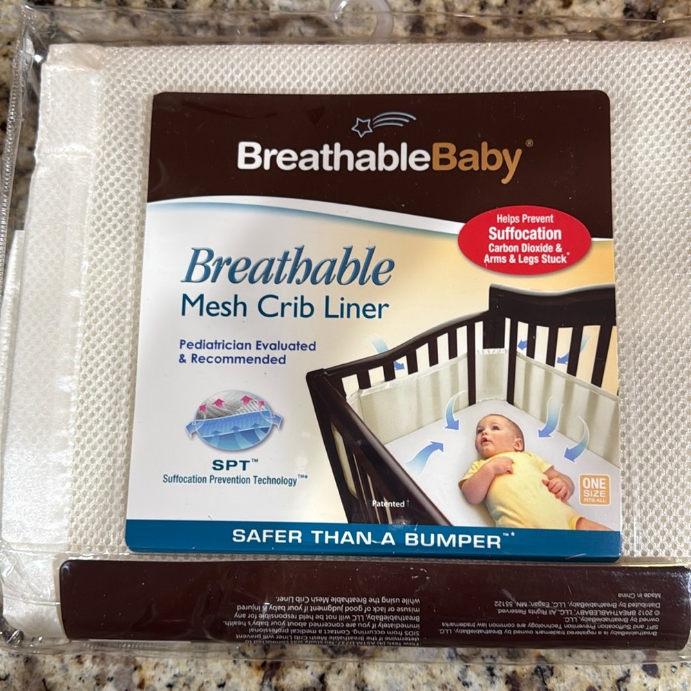 Breathable Baby Mesh Crib Liner EUC